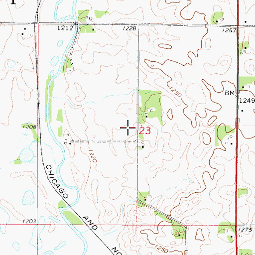 Topographic Map of Holtan Farm Museum, IA