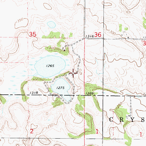Topographic Map of Thorpe Park, IA