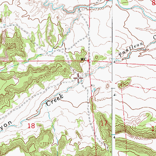 Topographic Map of Poison Canyon, CO
