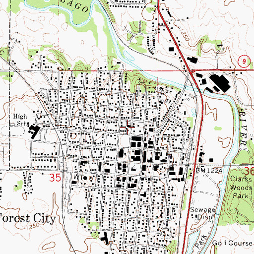 Topographic Map of Congregational Church, IA