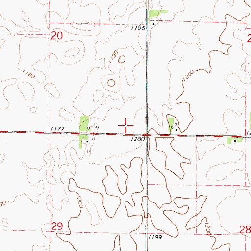 Topographic Map of Gruis Recreation Area, IA