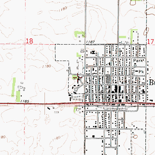 Topographic Map of Timely Mission Nursing Home, IA