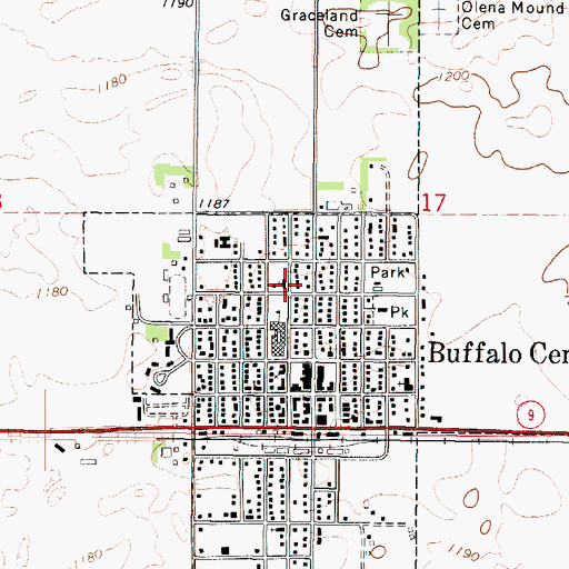 Topographic Map of Saint Patricks Church, IA