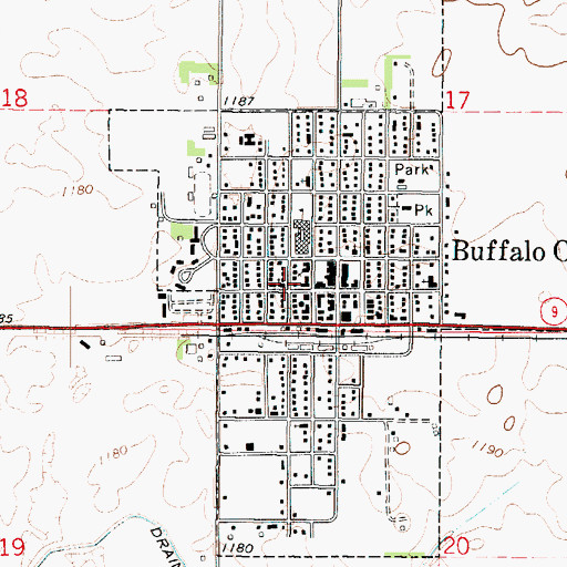Topographic Map of Congregational Church, IA