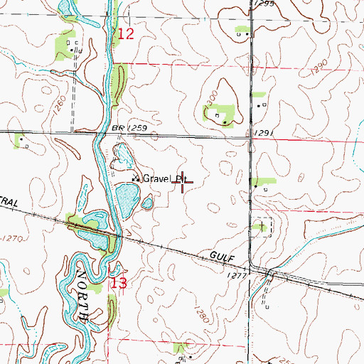 Topographic Map of Sturchler Pit Area, IA