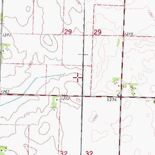 Topographic Map of Leo Grau Wildlife Area, IA