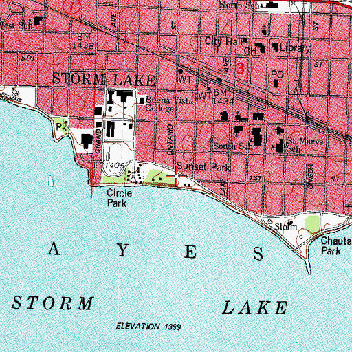 Topographic Map of Living Heritage Tree Museum, IA