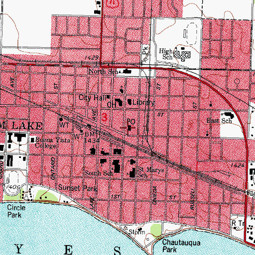 Topographic Map of Storm Lake Post Office, IA