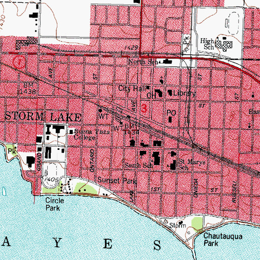Topographic Map of Harker House, IA