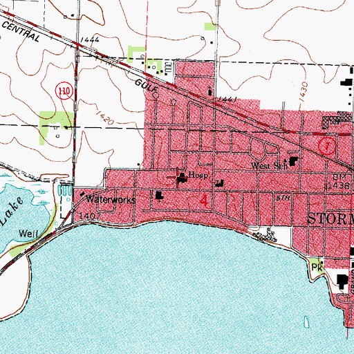 Topographic Map of Buena Vista Clinic, IA