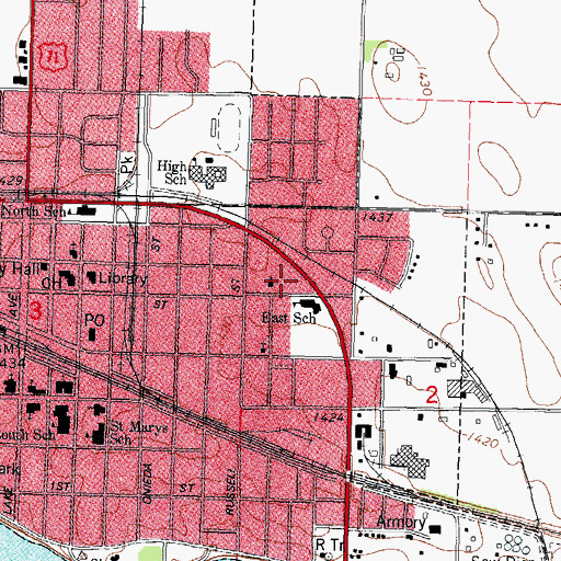 Topographic Map of Foot and Ankle Clinic, IA