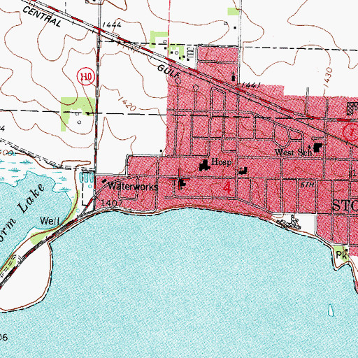 Topographic Map of Saint Mark Lutheran Church, IA