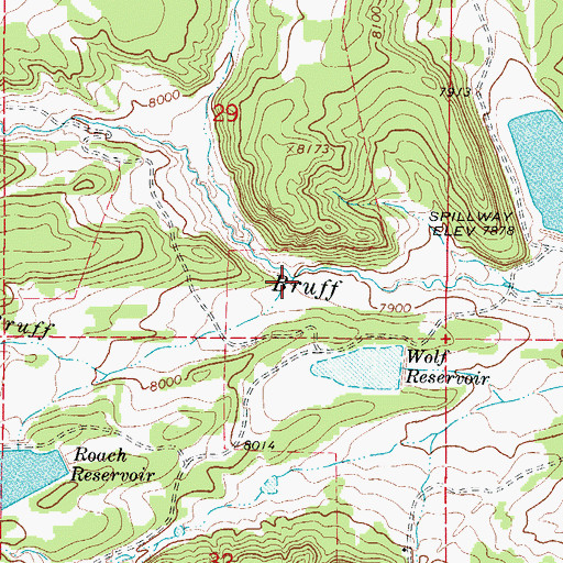 Topographic Map of South Bruff Creek, CO