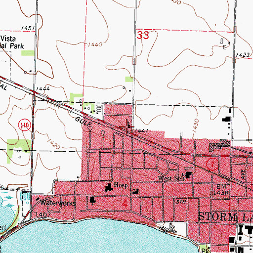 Topographic Map of Faith United Assembly of God Church, IA