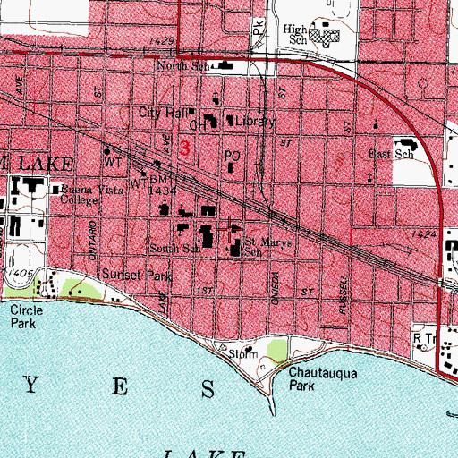 Topographic Map of Saint Marys Church, IA