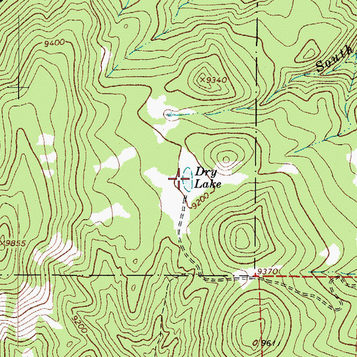 Topographic Map of Dry Lake, CO