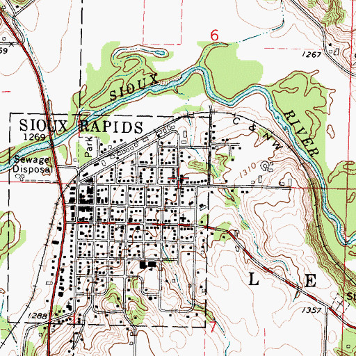 Topographic Map of Sioux Care Center, IA