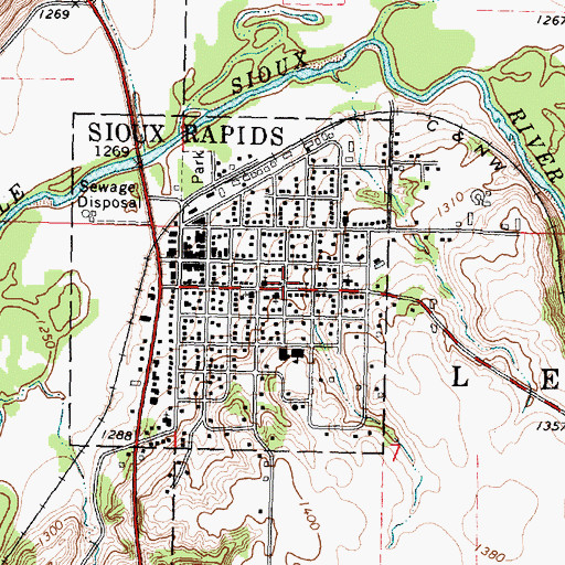 Topographic Map of Faith Lutheran Church, IA