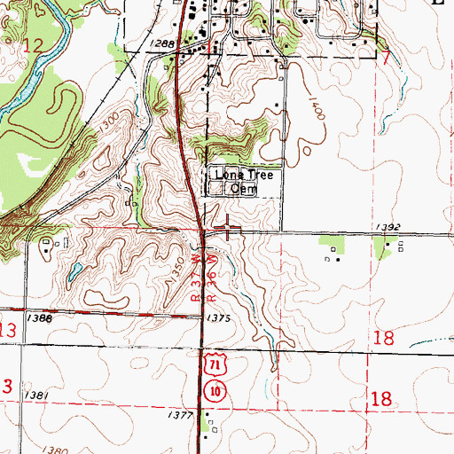 Topographic Map of Gabrielson Park, IA