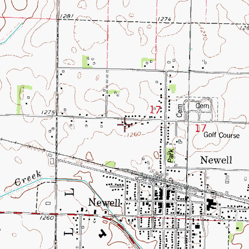 Topographic Map of Nain Lutheran Church, IA