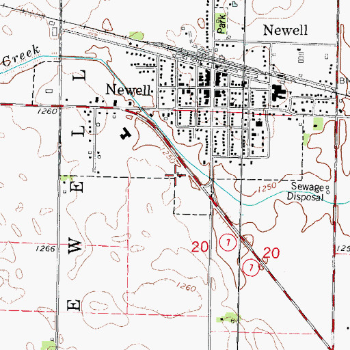Topographic Map of Bethel Baptist Church, IA