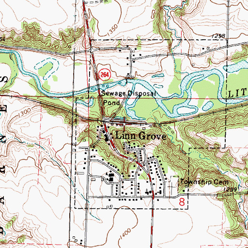 Topographic Map of Linngrove (historical), IA