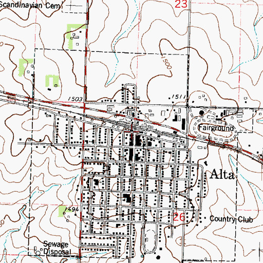 Topographic Map of Cargill Incorporated Elevator, IA
