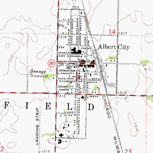 Topographic Map of Evangelical Free Church, IA