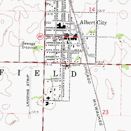 Topographic Map of Evangelical Covenant Church, IA