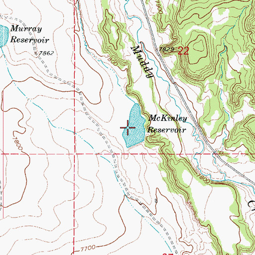 Topographic Map of McKinley Reservoir, CO