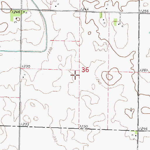 Topographic Map of Cooke Cemetery, IA