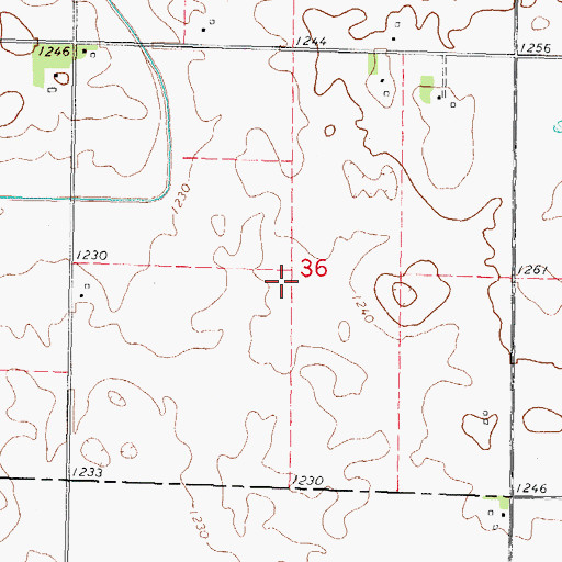 Topographic Map of First M E Church Cemetery, IA