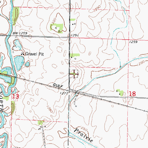 Topographic Map of Newell Catholic Cemetery, IA