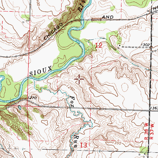 Topographic Map of Daily Burial Ground, IA