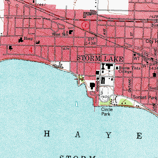 Topographic Map of Scout Park, IA
