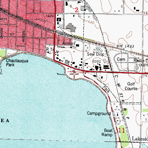 Topographic Map of Radio Park, IA