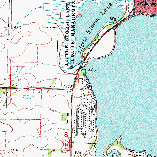 Topographic Map of Emerald Park, IA