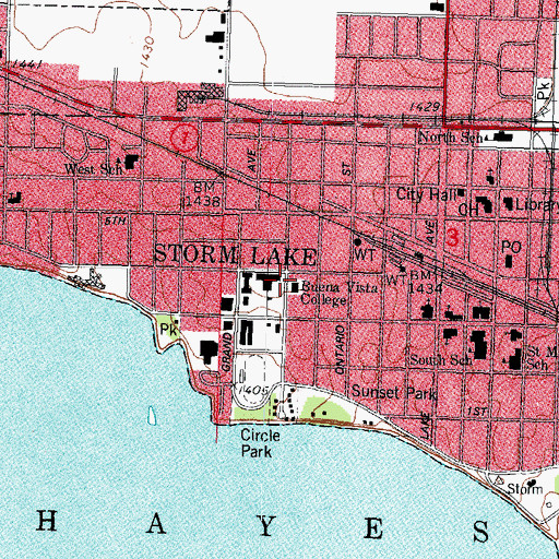 Topographic Map of Information Technology Center, IA