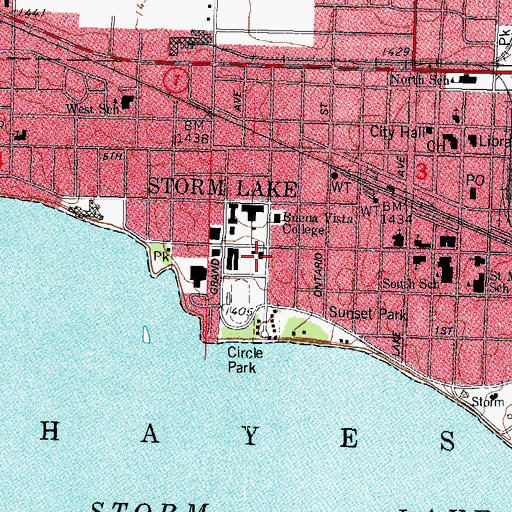 Topographic Map of Edson Hall, IA
