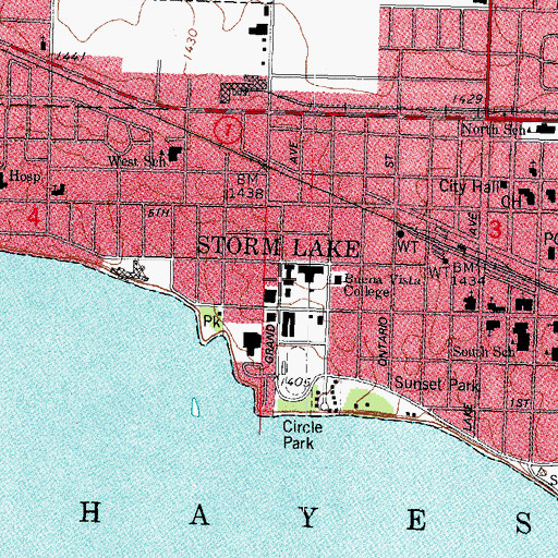 Topographic Map of Swope Hall, IA