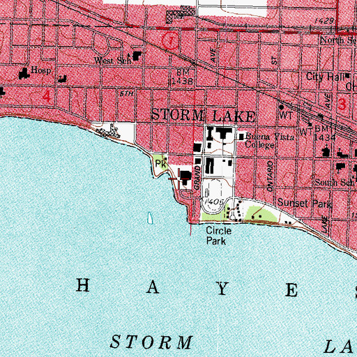 Topographic Map of Siebens Fieldhouse, IA