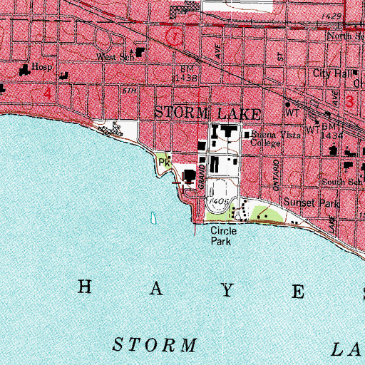 Topographic Map of Finkbine Natatorium, IA