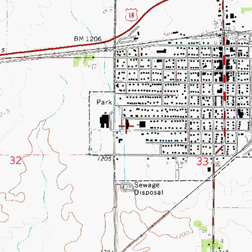 Topographic Map of Westview Care Center, IA