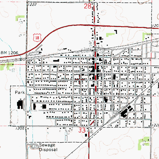 Topographic Map of Church of the Nazarene, IA