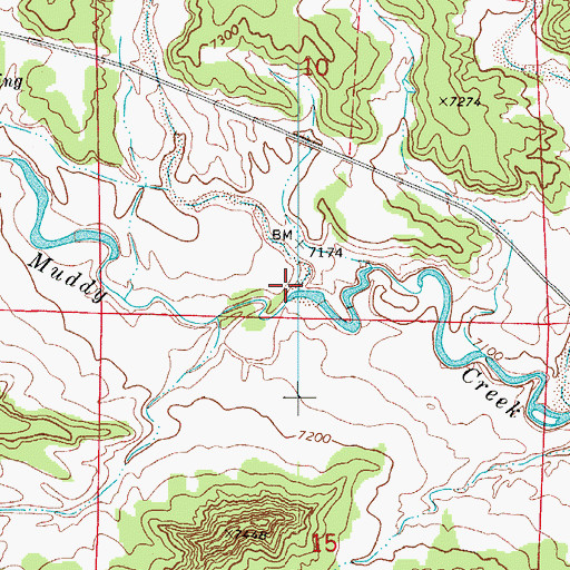 Topographic Map of Milligan Arroyo, CO