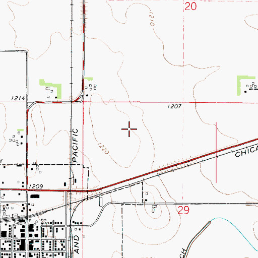 Topographic Map of Garner Golf and Country Club, IA
