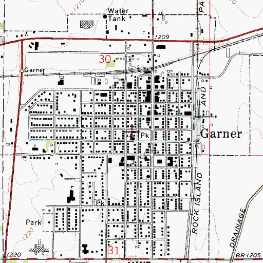 Topographic Map of Saint Boniface Catholic Church, IA
