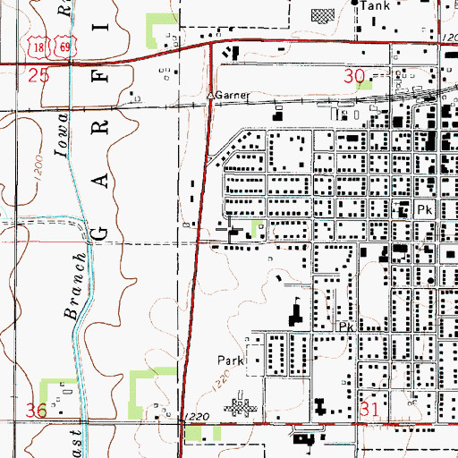 Topographic Map of Zion United Church of Christ, IA
