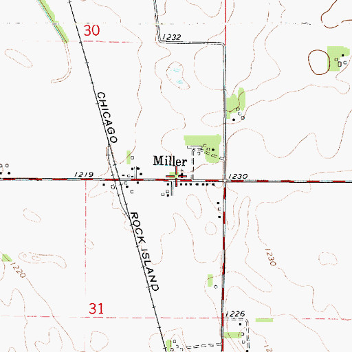 Topographic Map of Faith Lutheran Church, IA