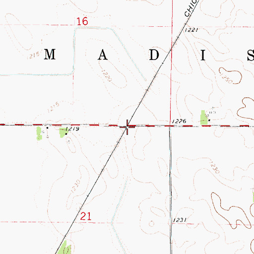 Topographic Map of Hawley (historical), IA